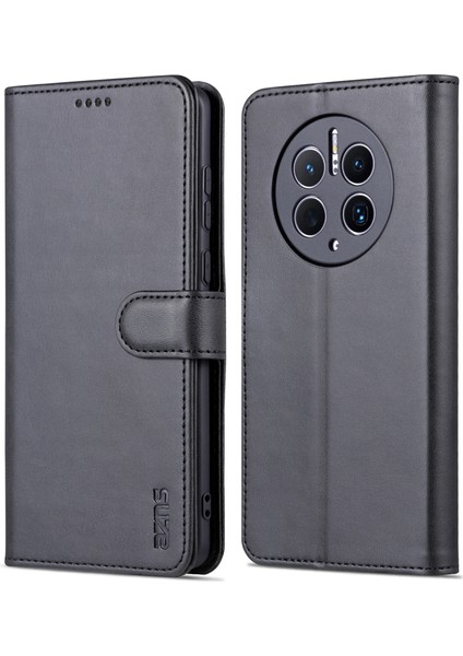 Huawei Mate 50 Pro 4g Düşmeye Karşı Telefon Koruyucu Kapaklı Pu Deri + Tpu Iç Kılıf Standlı (Yurt Dışından)
