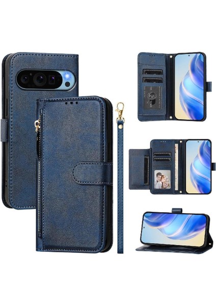 Google Pixel 9 5g Premium Fermuarlı Deri Çapraz Askılı Uzun Askılı Cüzdan Kılıf Kapaklı Kartlıklı (Yurt Dışından) indirimleri