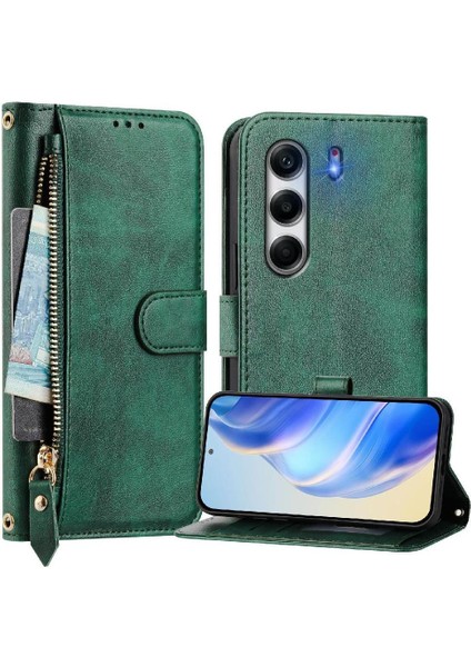 Tecno Camon 40 Pro 4g Premium Fermuarlı Deri Çapraz Askılı Uzun Askılı Cüzdan Kılıf Kapaklı Kartlıklı (Yurt Dışından) indirimleri