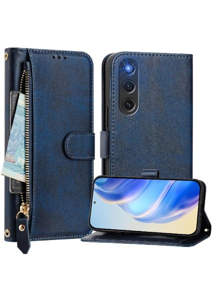 Zte Nubia Redmagic 10 Air Premium Fermuarlı Deri Çapraz Askılı Uzun Askılı Cüzdan Kılıf Kapaklı Kartlıklı (Yurt Dışından)