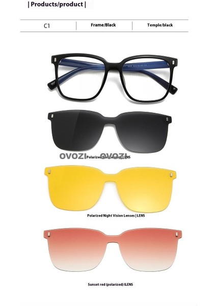 Ovozı Manyetik Gözlük Polarize Güneş Gözlüğü Güneş Gözlüğü Güneş Gözlüğü Çok Fonksiyonlu (Yurt Dışından)