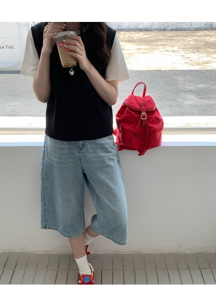 Flap Stili Çift Omuz Moda Naylon Sırt Çantası (Yurt Dışından)