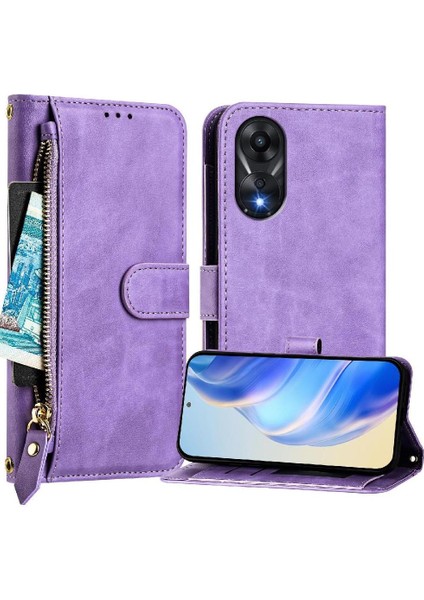Oppo A78 4g Kart Tutucu Fermuar Pu Deri Manyetik Için Flip Case (Yurt Dışından) indirimleri