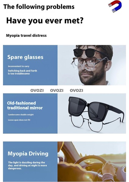 Ovozı Manyetik Gözlük Polarize Güneş Gözlüğü Güneş Gözlüğü Güneş Gözlüğü Çok Fonksiyonlu (Yurt Dışından) modelleri