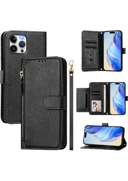 iPhone 11 Pro Max Premium Fermuarlı Deri Çapraz Askılı Uzun Askılı Cüzdan Kılıf Kapaklı Kartlıklı (Yurt Dışından) indirimleri