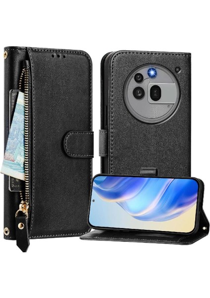 Nothing Phone 3A Pro Premium Fermuarlı Deri Çapraz Askılı Uzun Askılı Cüzdan Kılıf Kapaklı Kartlıklı (Yurt Dışından)