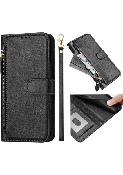 Xiaomi Redmi Note 14 Pro 5g Premium Fermuarlı Deri Çapraz Askılı Uzun Askılı Cüzdan Kılıf Kapaklı Kartlıklı (Yurt Dışından) modelleri