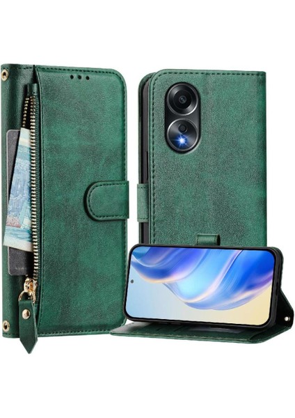 Oppo A58 4g Premium Fermuarlı Deri Çapraz Askılı Uzun Askılı Cüzdan Kılıf Kapaklı Kartlıklı (Yurt Dışından) fırsatları
