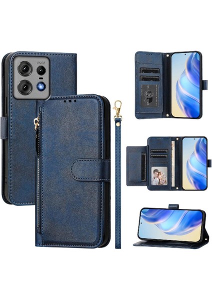 Motorola Edge 50 Pro Premium Fermuarlı Deri Çapraz Askılı Uzun Askılı Cüzdan Kılıf Kapaklı Kartlıklı (Yurt Dışından) indirimleri