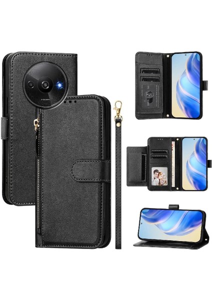 Xiaomi Poco C61 4g Premium Fermuarlı Deri Çapraz Askılı Uzun Askılı Cüzdan Kılıf Kapaklı Kartlıklı (Yurt Dışından) indirimleri