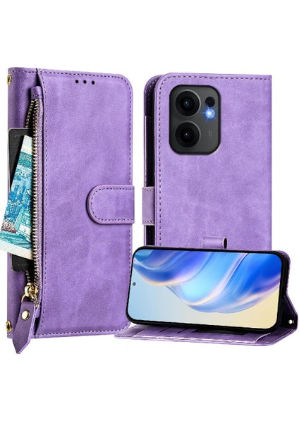 Oppo RENO13 F 5g Premium Fermuarlı Deri Çapraz Askılı Uzun Askılı Cüzdan Kılıf Kapaklı Kartlıklı (Yurt Dışından) indirimleri