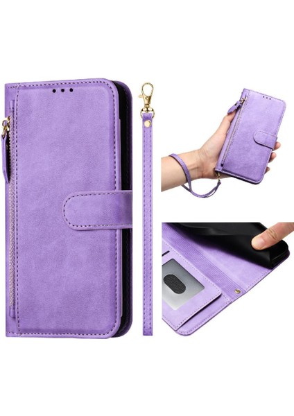Cubot Note 40 Pu Deri Manyetik Kart Tutucu Fermuar Için Flip Case (Yurt Dışından)