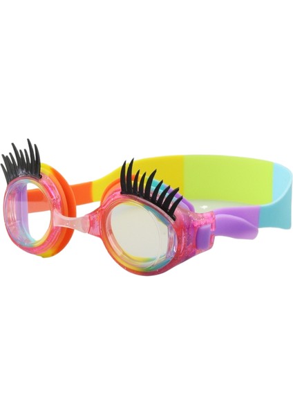 Çocuk Yüzme Gözlükleri Su Geçirmez Buğu Önleyici Hd Yüzme Gözlükleri Sevimli Çizgi Film Silikon Renkli Gözlükler (Yurt Dışından)