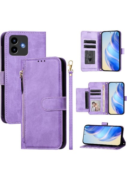 Cubot Note 40 Pu Deri Manyetik Kart Tutucu Fermuar Için Flip Case (Yurt Dışından) fırsatları