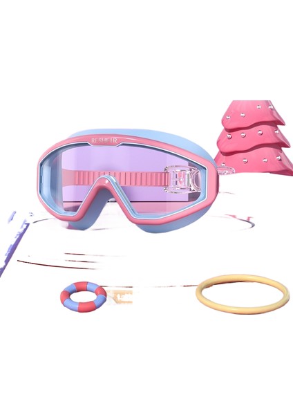 Çocuk Yüzme Gözlükleri Su Geçirmez Buğu Önleyici Hd Büyük Çerçeve Erkek ve Kız Çocukları Profesyonel Yüzme Ekipmanları Yüzme Gözlükleri (Yurt Dışından)
