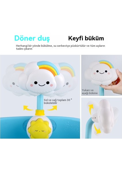 Çocuk Banyo Su Spreyi Ayçiçeği Duş Banyo Su Oyuncak (Yurt Dışından)