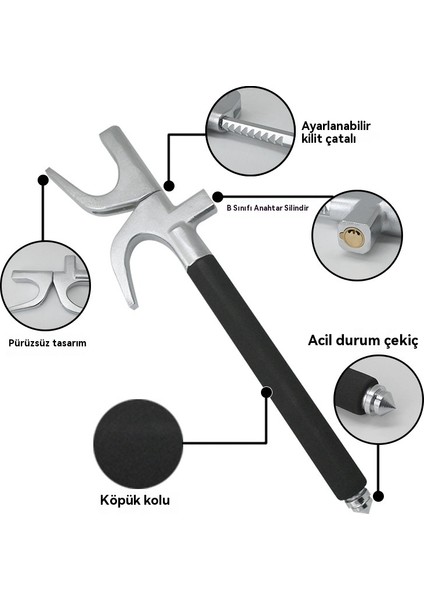 Araba Direksiyon U Ayarlanabilir Teleskopik Kilit (Yurt Dışından) indirimleri