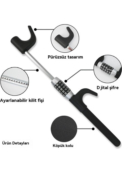 Araba Direksiyon Simidi Şifre Alaşım Malzeme Evrensel U-Şifre Kilidi (Yurt Dışından) indirimleri