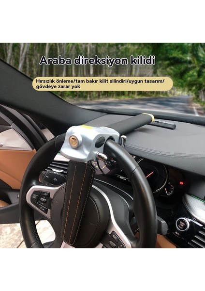 Araba Kullanımı Güvenli, Sağlam ve Dayanıklı Araba Çift Kanca Direksiyon Kilidi (Yurt Dışından) indirimleri