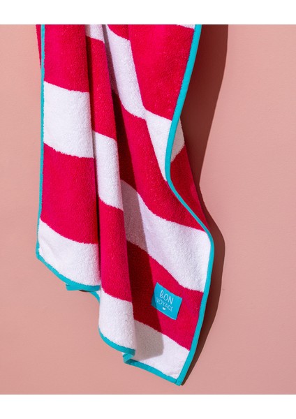 Biasse %100 Pamuk Plaj Havlusu - Beyaz/fuşya - 70X150 cm modelleri