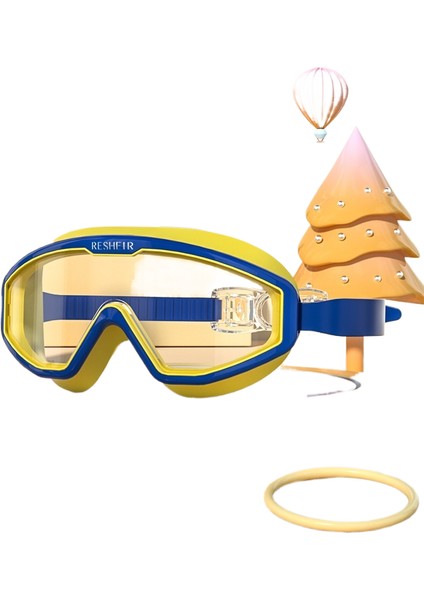 Çocuk Yüzme Gözlükleri Su Geçirmez Buğu Önleyici Hd Büyük Çerçeve Erkek ve Kız Çocukları Profesyonel Yüzme Ekipmanları Yüzme Gözlükleri (Yurt Dışından)