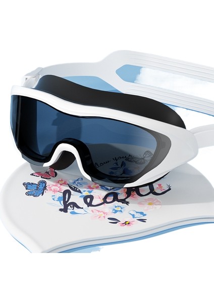 Yüzme Gözlüğü Hd Buğu Önleyici Su Geçirmez Yüzme Gözlükleri Büyük Çerçeve Yetişkin Ekipmanları (Yurt Dışından)