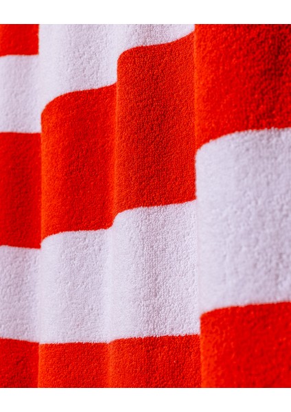 Biasse %100 Pamuk Plaj Havlusu - Beyaz/turuncu - 70X150 cm indirimleri