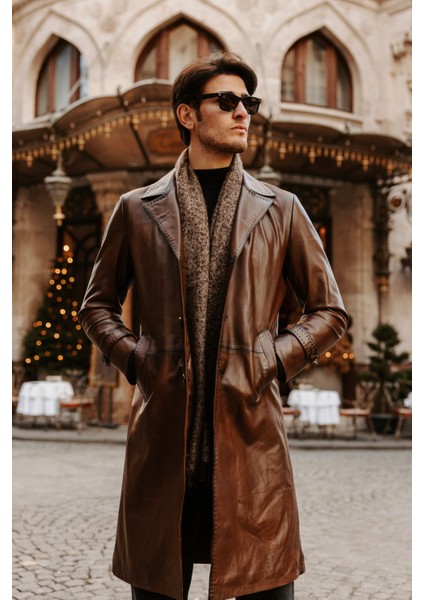 Erkek Hakiki Deri Pardesü