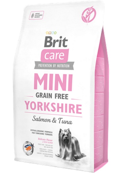 Drnds Brit Care 2 Kg Mini Irk Yorkshire Terrier Köpekler İçin, Tahılsız, Hipoalerjenik, Somon Ve Tuna Balıklı Kuru Mama