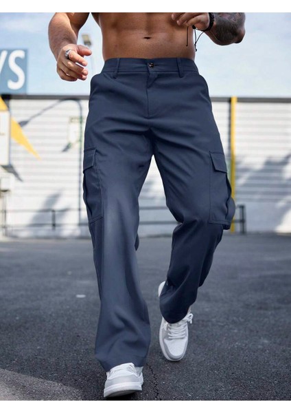 Erkek Kargo Cepli Gabardin Regular Fit Pantolon fırsatları