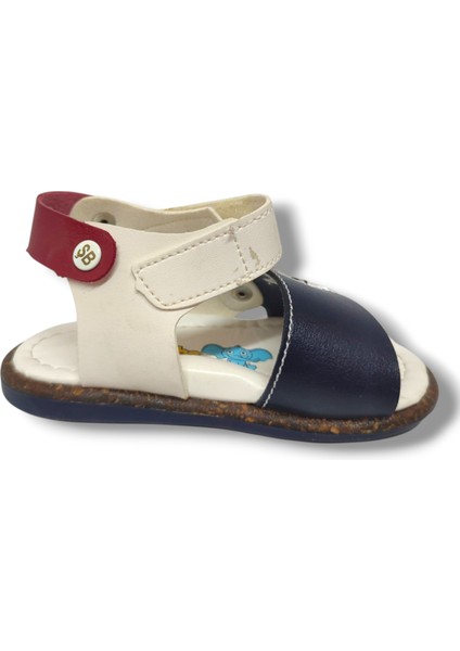 Şirinbebe 1550-20 Anatomik Yıldız Desen Cirtli Erkek Çocuk Sandalet Lacivert Beyaz 21-25 fiyatları