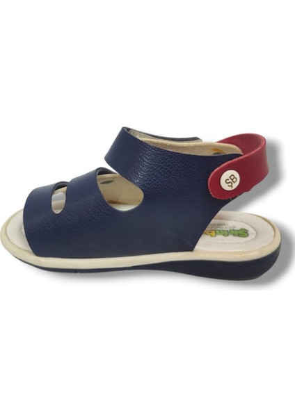 Şirinbebe 1552-20 Anatomik Tek Cirtli Erkek Çocuk Sandalet Lacivert Beyaz 21-25 modelleri