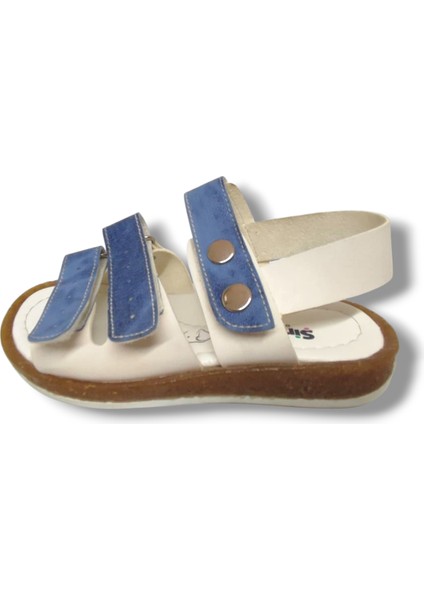 1574-20 Anatomik 3 Çirt Bant Erkek Çocuk Sandalet Lacivert Beyaz 26-30 fiyatları