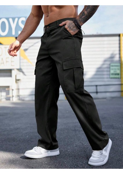 Erkek Kargo Cepli Gabardin Regular Fit Pantolon