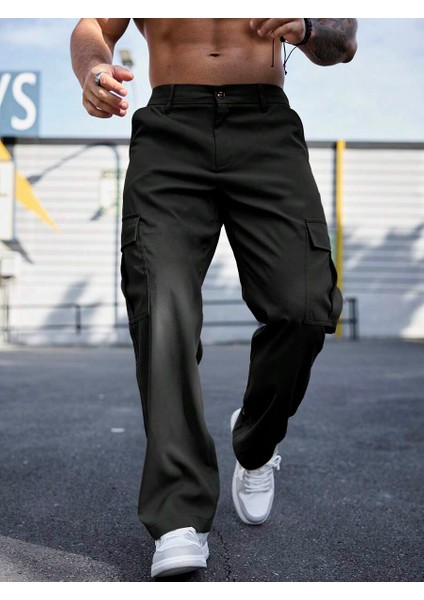 Erkek Kargo Cepli Gabardin Regular Fit Pantolon