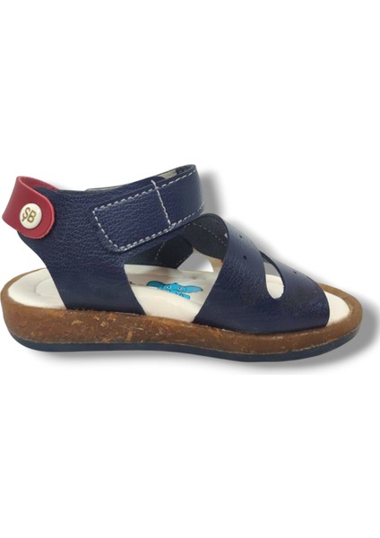 Şirinbebe 1546-20 Anatomik Dikiş Çirtli Erkek Çocuk Sandalet Lacivert Beyaz 21-25 modelleri