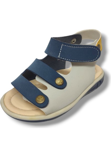 Şirinbebe 1557-20 Anatomik Tek Cirtli Erkek Çocuk Sandalet Lacivert Gri 21-25