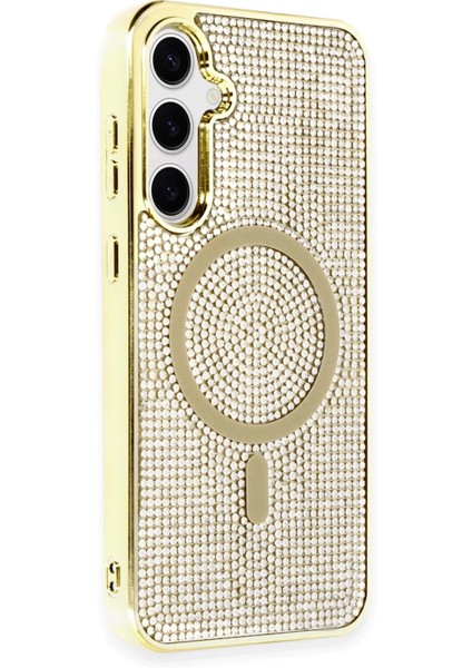 Samsung Galaxy S23 Kılıf Diamond Magsafe Kapak - Gold Drstr fiyatları