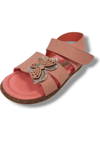 Şirinbebe 1570-20 Anatomik Kelebek Tokalı Cirtli Kız Çocuk Sandalet Pembe 21-25