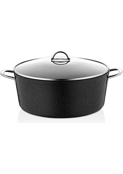 3109 - 2 Parça - Biogranit, 34X13,5 cm - 11 Litre, Büyük, Derin Tencere Siyah Gövde, Platin Detay fiyatları