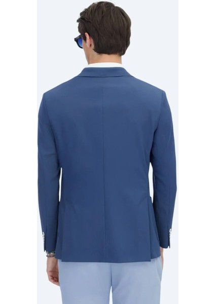 Indigo Desenli Modern Fit Ceket indirimleri