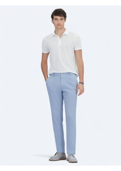 Mavi Dokuma Jogging Fit Casual Pamuk Karışımlı Pantolon