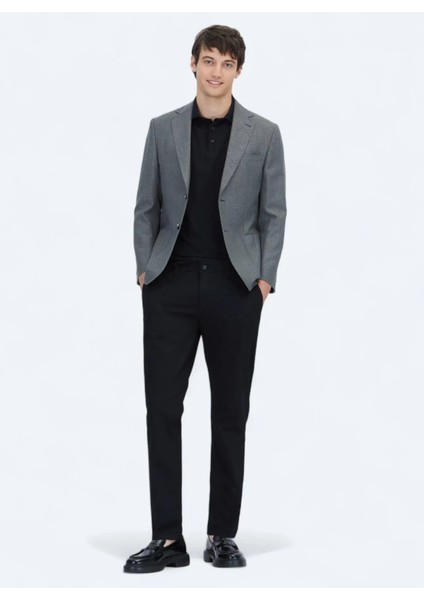 Antrasit Düz Modern Fit Yün Karışımlı Ceket fiyatları