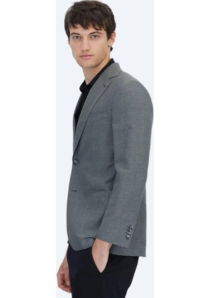 Antrasit Düz Modern Fit Yün Karışımlı Ceket fırsatları