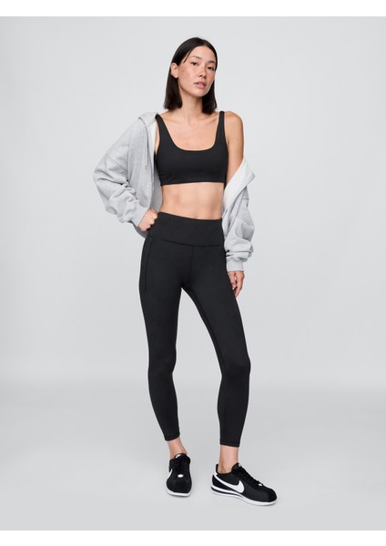 Kadın Siyah GapFit High Rise Geri Dönüştürülmüş Legging Tayt