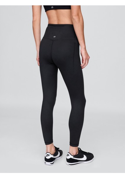 Kadın Siyah GapFit High Rise Geri Dönüştürülmüş Legging Tayt