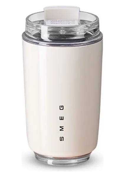 Smeg 240ML Süt Beyaz Içecek Kupası Seyahat Taşınabilir Içme Kupası Paslanmaz Çelik Vakum Sızdırmaz Kahve Termosu (Yurt Dışından)