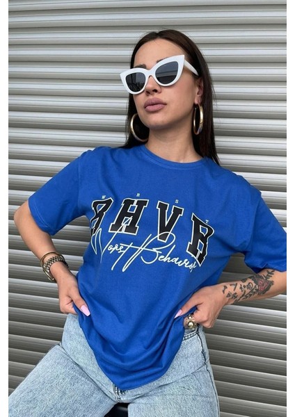 Kadın / Kız Bhvr Oversize Baskılı T-Shirt Bluz fırsatları