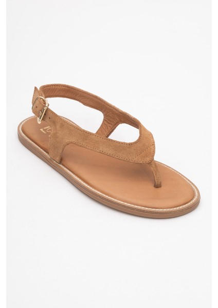 Belinda Toprak Süet Hakiki Deri Kadın Parmak Arası Sandalet modelleri