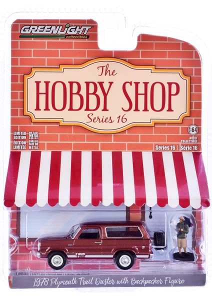 1/64 The Hobby Shop Series 16- 1978 Plymouth Trail Duster Wiht Backpacker Figure fiyatları